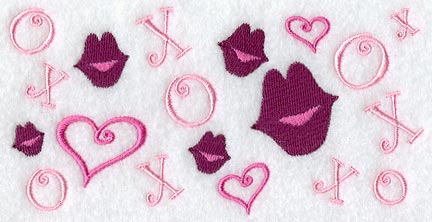 Lips, Hearts, and Kisses Rectangle