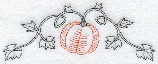 Pumpkin Arch (Redwork)