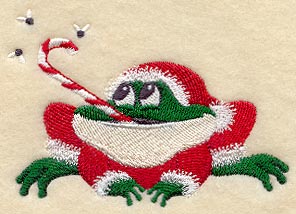 Candy Cane Critter - Frank the Frog
