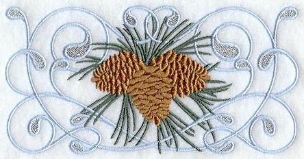 Winter Wonderland Pine Cone Rectangle