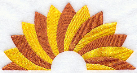Sunflower Quilt Block - Half - Lg