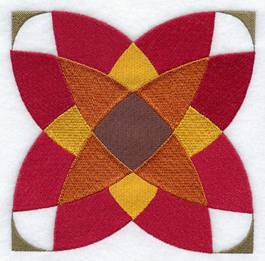 Double Poppy Quilt Block - Lg