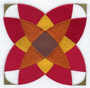 Double Poppy Quilt Block - Lg