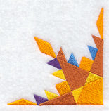 Feathered Star Quilt Block - Quarter - Lg