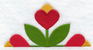 Hanover Tulip Quilt Block - Half - Lg