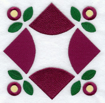 Flower Reel Quilt Block - Lg