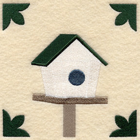Birdhouse 2 Quilt Block - Lg
