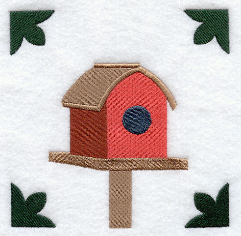 Birdhouse 3 Quilt Block - Lg