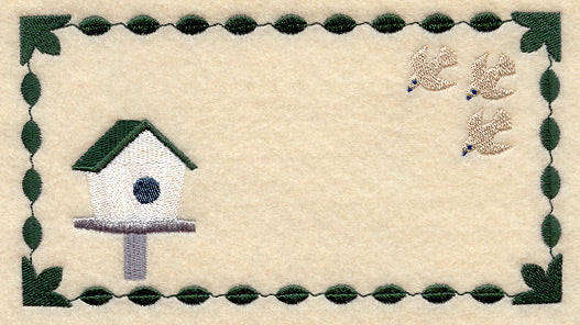 Birdhouse Quilt Label - Lg
