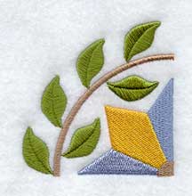 Virginia Wreath Quilt Block - Quarter - Lg