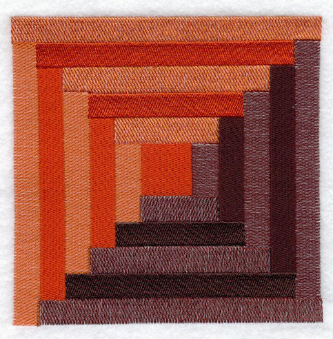 Log Cabin 2 Quilt Block - Lg