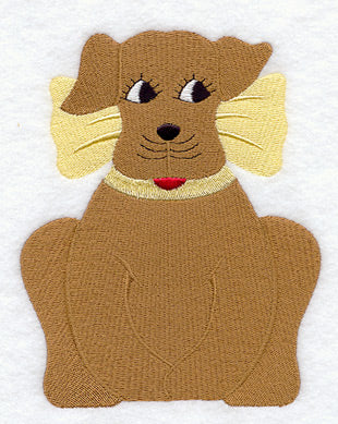 Gingham Dog Quilt Block - Lg