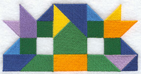 Spring Burst Quilt Block - Half Lg