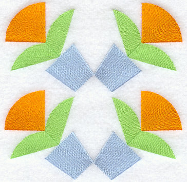 Garden of Friendship Quilt Block - 4 Block Lg