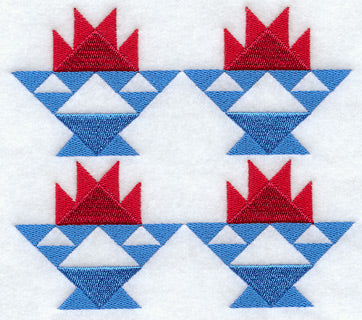 Amish Medallion Quilt Block - 4 Block Lg