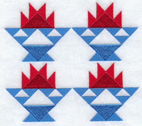 Amish Medallion Quilt Block - 4 Block Lg