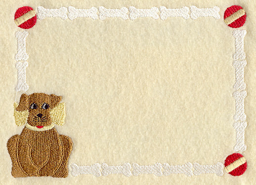 Gingham Dog Quilt Label - Lg