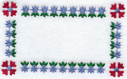 Rose and Tulip Quilt Label - Lg