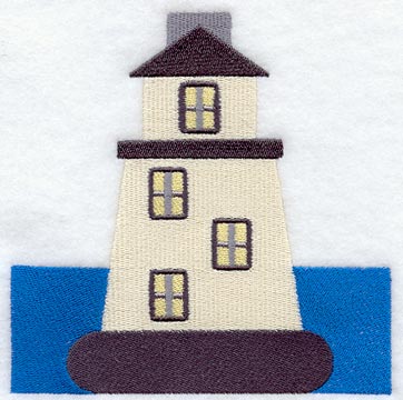 Lighthouse Quilt Block 1 - Lg
