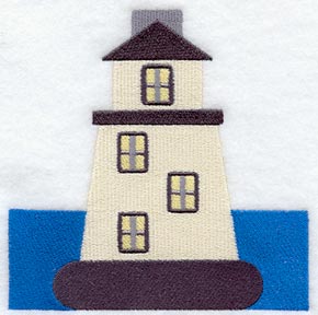 Lighthouse Quilt Block 1 - Lg