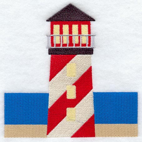Lighthouse Quilt Block 2 - Lg