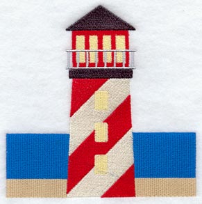 Lighthouse Quilt Block 2 - Lg