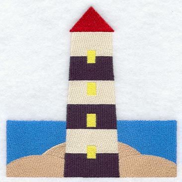 Lighthouse Quilt Block 3 - Lg