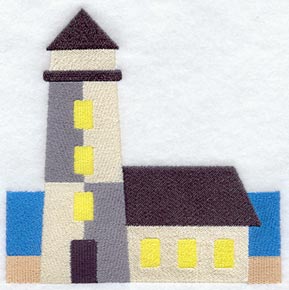 Lighthouse Quilt Block 4 - Lg