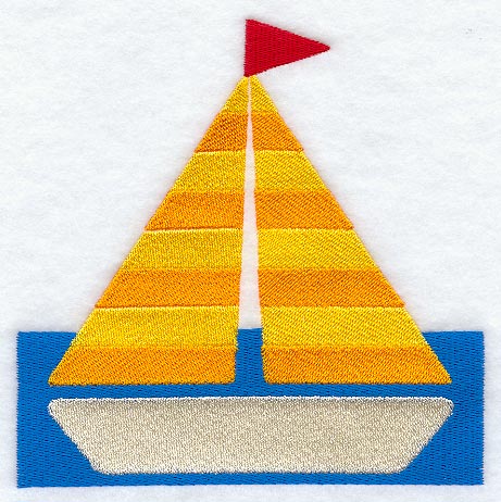 Sailboat Quilt Block 1 - Lg