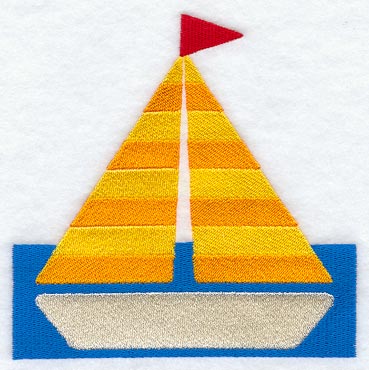 Sailboat Quilt Block 1 - Lg