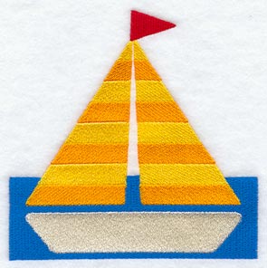 Sailboat Quilt Block 1 - Lg