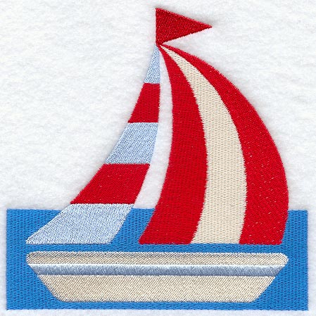 Sailboat Quilt Block 2 - Lg