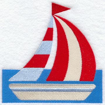 Sailboat Quilt Block 2 - Lg