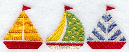 Sailboat Trio (Lighthouse Quilt Border) - Lg