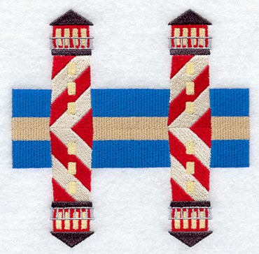 Lighthouse Quilt Block 2 - 4 Block Lg
