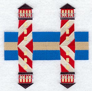 Lighthouse Quilt Block 2 - 4 Block Lg