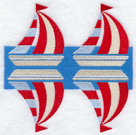 Sailboat Quilt Block 2 - 4 Block Lg