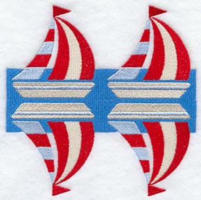 Sailboat Quilt Block 2 - 4 Block Lg