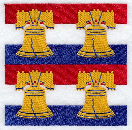 Liberty Bell Quilt Block - 4 Block Lg