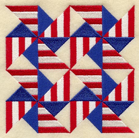 Pinwheel Quilt Block - 4 Block Lg