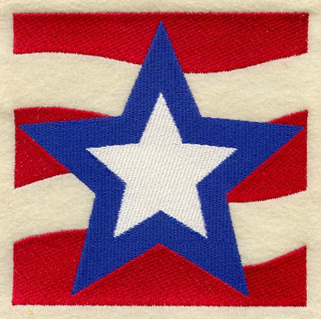 Star and Stripes Quilt Block - Lg