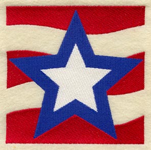 Star and Stripes Quilt Block - Lg