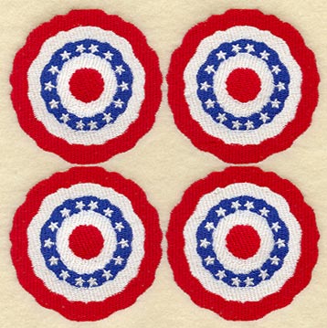 Bunting Quilt Block - 4 Block Lg