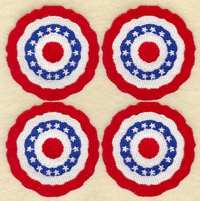 Bunting Quilt Block - 4 Block Lg