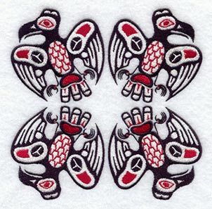 Creation Raven Quilt Block - 4 Block Lg