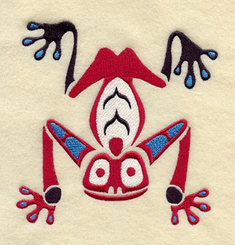 Creation Frog Quilt Block - Lg