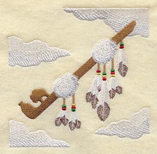 Peace Pipe Sky Quilt Block - Lg