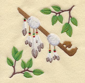 Peace Pipe Earth Quilt Block - Lg