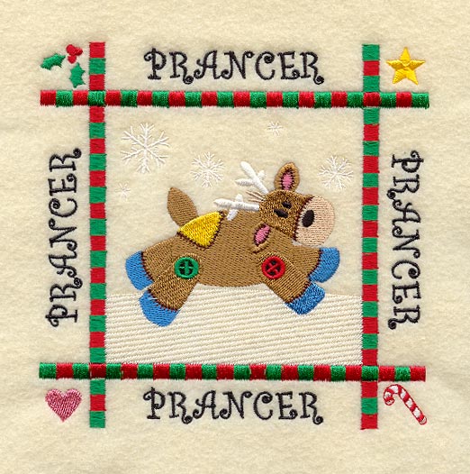 Prancer Quilt Block - Lg