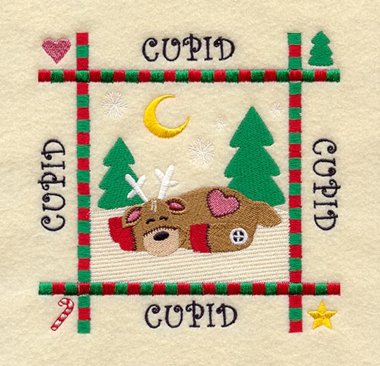 Cupid Quilt Block - Lg